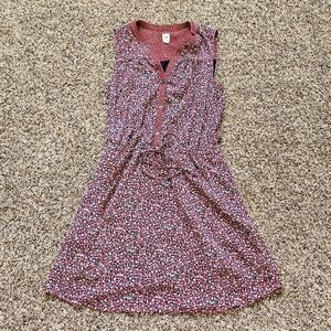 GAP Red Floral Button-Down Midi Dress X-Small